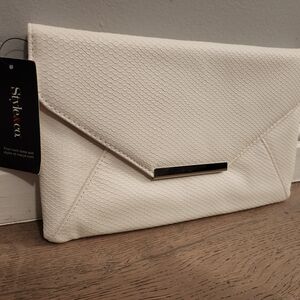 Style & Co White Clutch